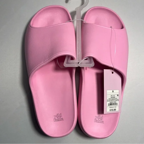 Wild Fable Women's Robbie Slide Sandals pink - Size 9 - NWT - Picture 1 of 5
